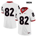 Men's Georgia Bulldogs NCAA #82 Kolby Wyatt Nike Stitched White Legend Authentic No Name College Football Jersey AEW6254JO